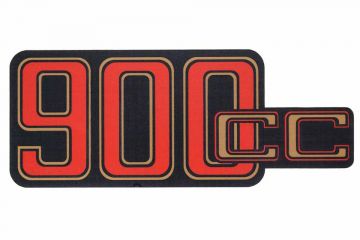 Battery Cover Decal 900cc Red/Gold
